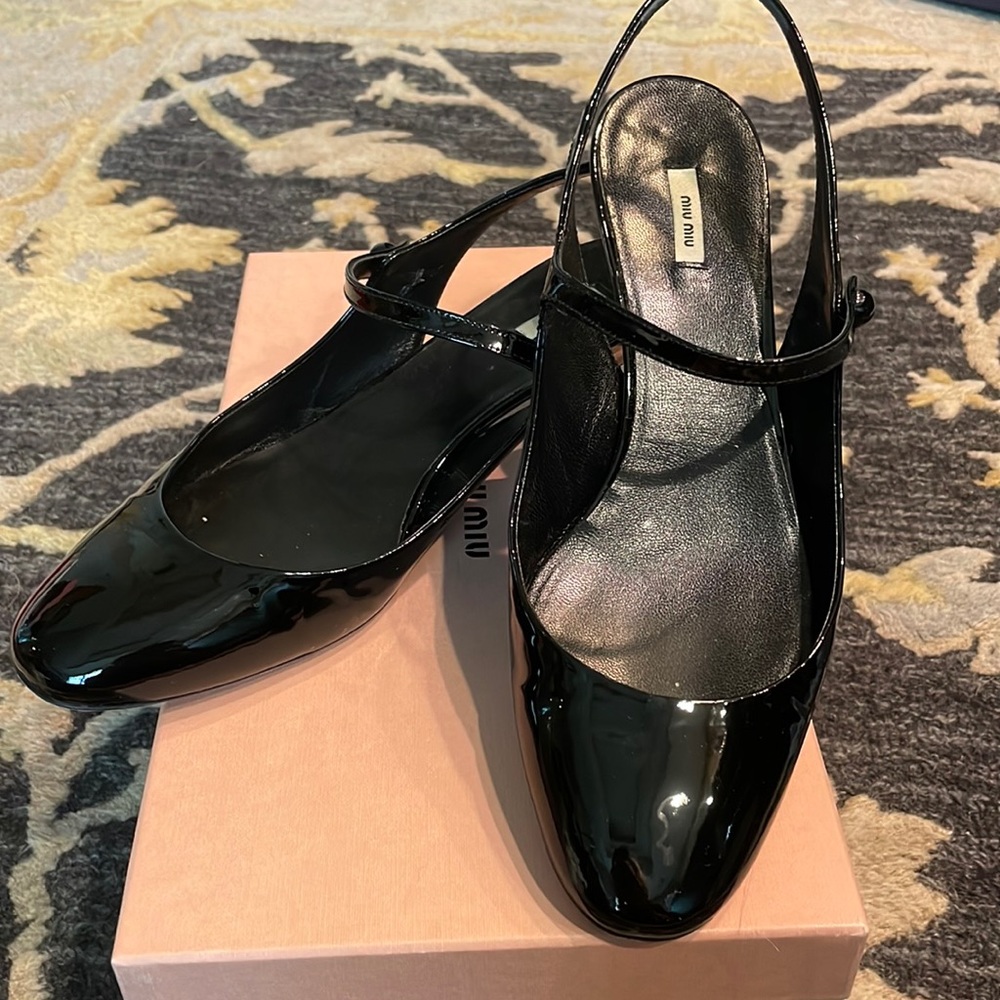 Miu Miu kitten heel slingbacks